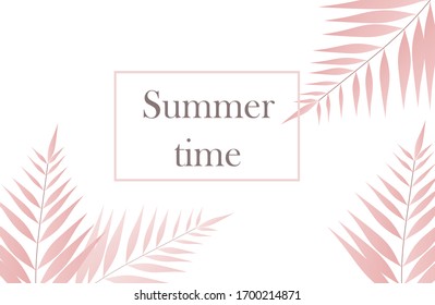 summer time with abstract leaves. summer background. vector illustration. modern background. eps 10