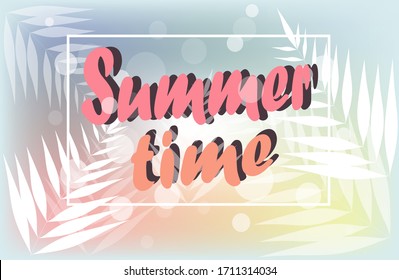 summer time with abstract leaves. summer background. vector illustration. modern background. eps 10