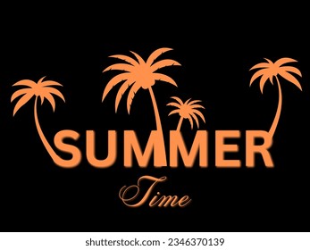 Summer time Aesthetic typography design, 