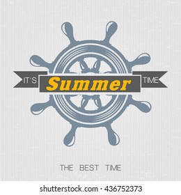 It's Summer Time against the background of the wheel.