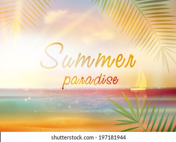 Summer time background with copyspace. EPS10