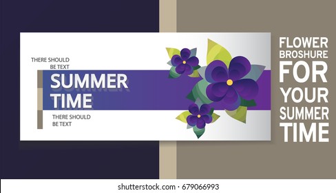 Summer time background for the design of flowers. Floral Vector illustration. A concept for your brochure, greeting card, business card, blank or banner.