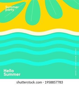 Summer time, background patterns on the theme of summer, vacation, weekend, beach. Perfect background for posters, cover art, flyer, banner.