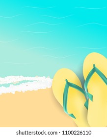 Summer Time Background. Sunny Beach Vector Illustration EPS10