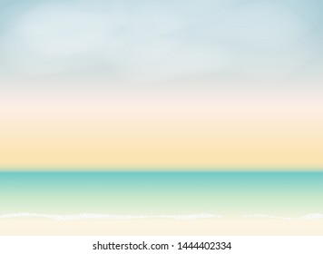 Summer Time Background. Sunny Beach Vector Illustration EPS10