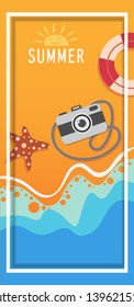 summer time background Template design. Vector illustration.