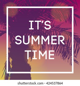 Summer time background with text