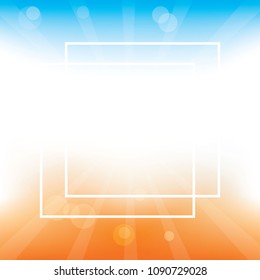 Summer time background with text - illustration. Vector illustration of a glowing Summer time background.