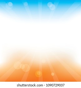 Summer time background with text - illustration. Vector illustration of a glowing Summer time background.