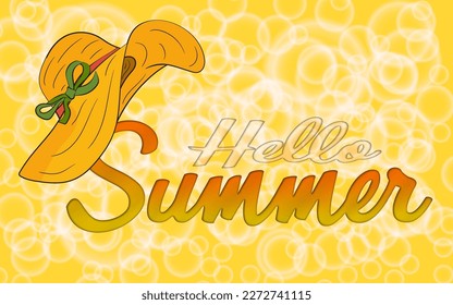Summer time background with text - illustration. Vector illustration of a glowing Summer time background.