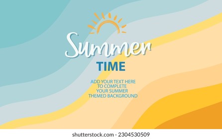 Summer time background with text illustration. Vector illustration of a glowing Summer time background.