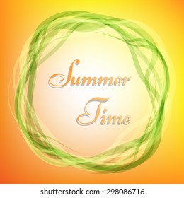 Summer time background with text - illustration. Vector illustration of the Summer time background.