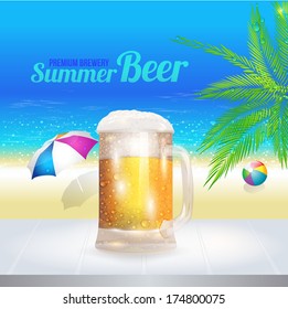 Summer Time Background Vector Design
