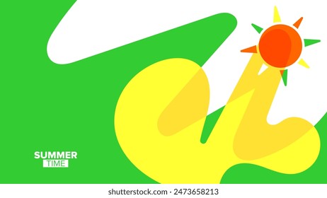 summer time background. vector illustration. hd layout, banner, poster, greeting card template design