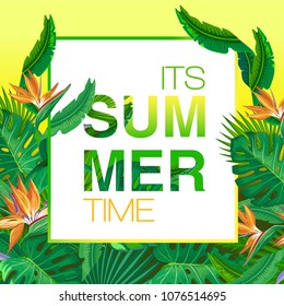 Its Summer Time banner design template.