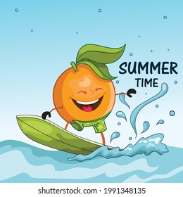 Summer time banner design template