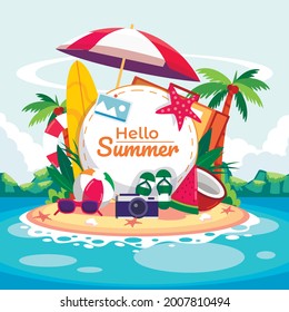 Sommerzeit Strand Konzept Urlaub
