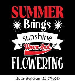 Summer Time beach element vector collection Quotes Typography T Shirt Design
