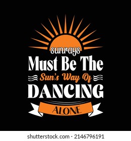 Summer Time beach element vector collection Quotes Typography T Shirt Design
