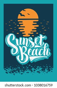 Summer Time Beach Vacation Holiday Tropical Exotic Fresh Design. Vector Graphic