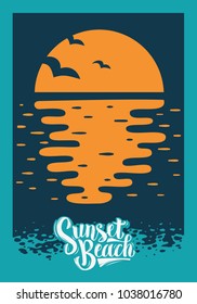 Summer Time Beach Vacation Holiday Tropical Exotic Fresh Design. Vector Graphic