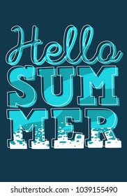 Summer Time Beach Vacation Holiday Tropical Exotic Fresh Design. Vector Graphic