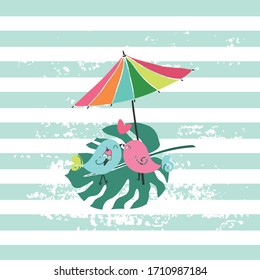 summer time bird in love