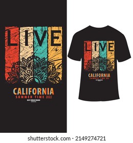 summer time black typography   t shirt design 