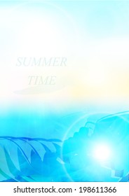 Summer time, blue background