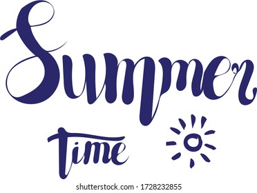Sommerzeit blaues Logo mit Sonnenelement