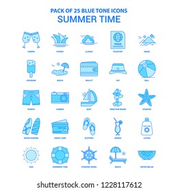 Summer Time Blue Tone Icon Pack - 25 Icon Sets