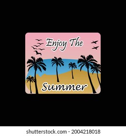 Summer Time California T-shirt design template California beach t-shirt design