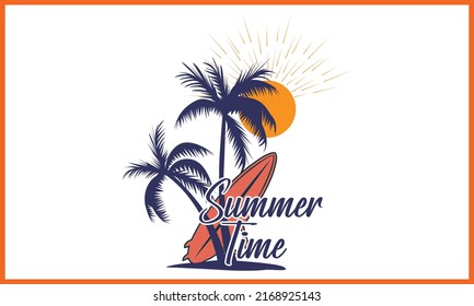 Summer Time California T-shirts Design.