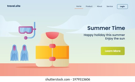 summer time campaign for web website home homepage landingpage banner template