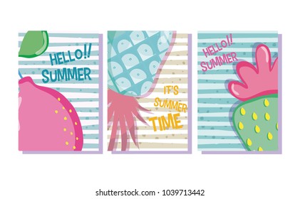 summer time cards concept