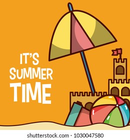 Its summer time cartoon card
