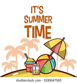 Its summer time cartoon card