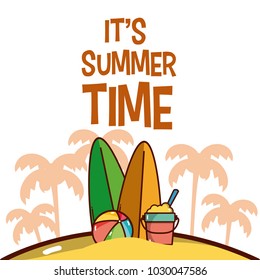 Its summer time cartoon card