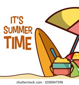 Its summer time cartoon card
