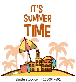 Its summer time cartoon card