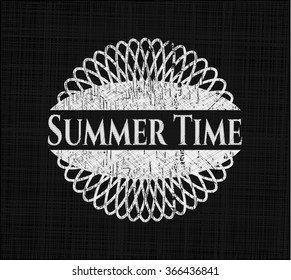 Summer Time with chalkboard texture