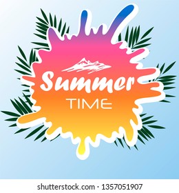 Summer time. Colorful sparkle. Background for your design.