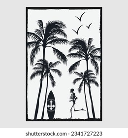 Summer time design poster vector illustration editable and resizable.
