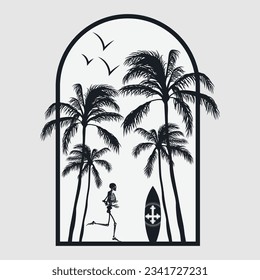 Summer time design poster vector illustration editable and resizable.
