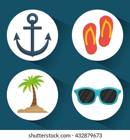 Summer time design. Vacation icon. Beach concept