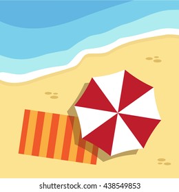 Summer time design. Vacation icon and beach concept. Vector illustration