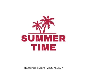 Summer Time elegant beach vibes vector design