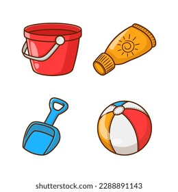 summer time element design vector. suitable for stickers and icons