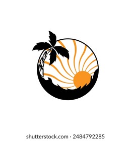 Summer time emblem or logo or label or t-shirt vector image