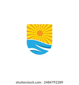Summer time emblem or logo or label or t-shirt vector image